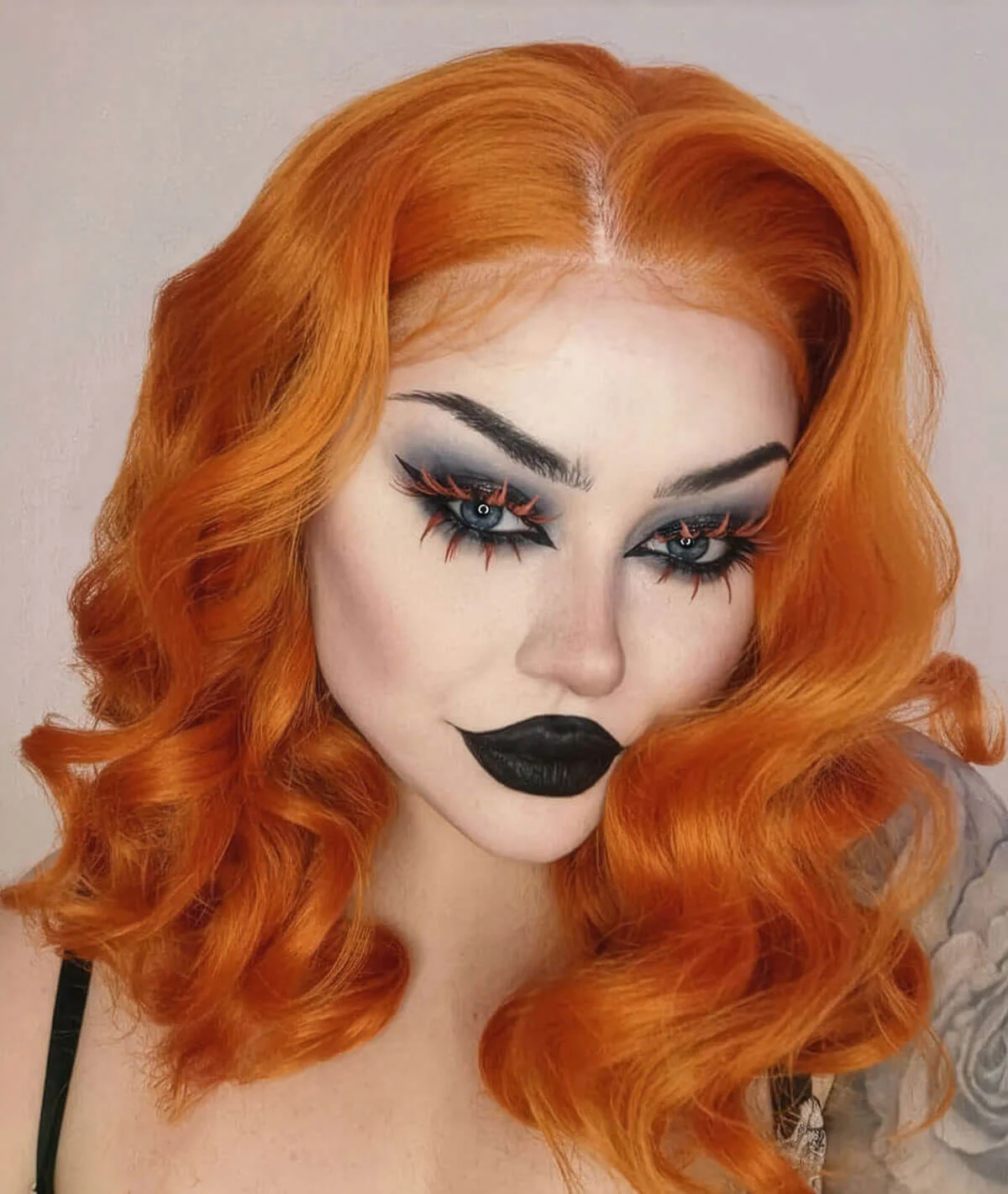 Ginger pinup lace front wig with vintage style finger waves: Lula - Image 7