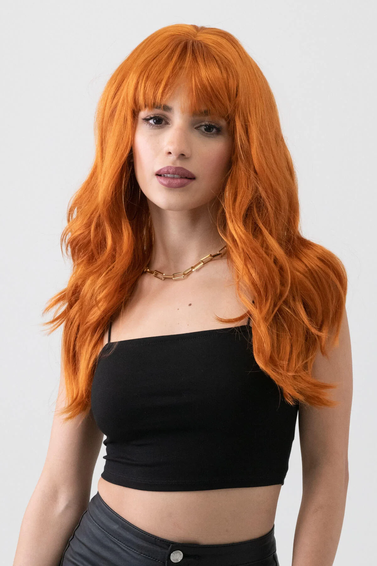 Long ginger wig with cascading waves: Davina - Image 2