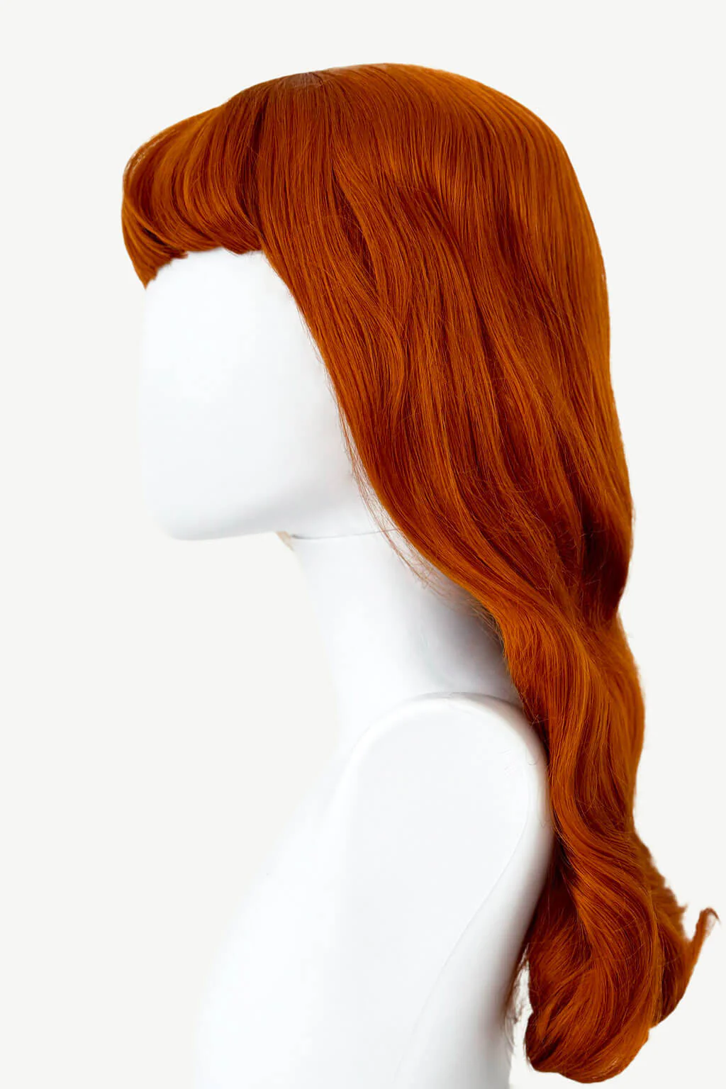 Ginger wig, pin-up style with short fringe and gentle waves: Vida - Image 5