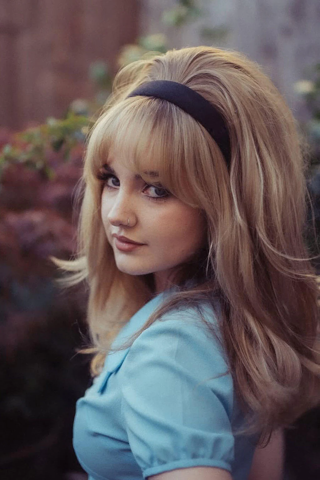 Half wig hairpiece, long and wavy, Flexihair (Heat styleable) and volume ring for high crown: Sharon - Image 5