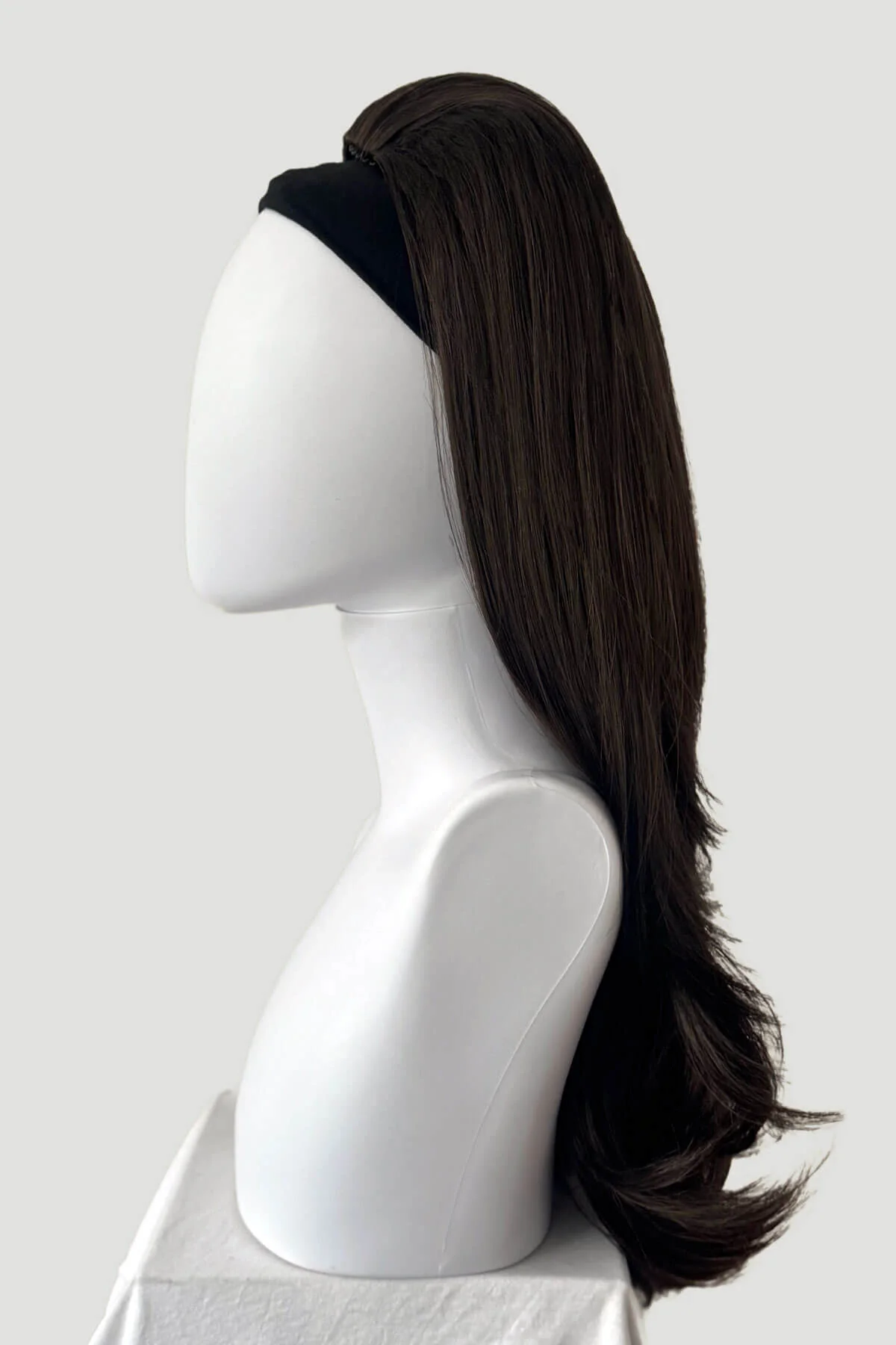 High crown long straight and layered half wig: Juliette - Image 20