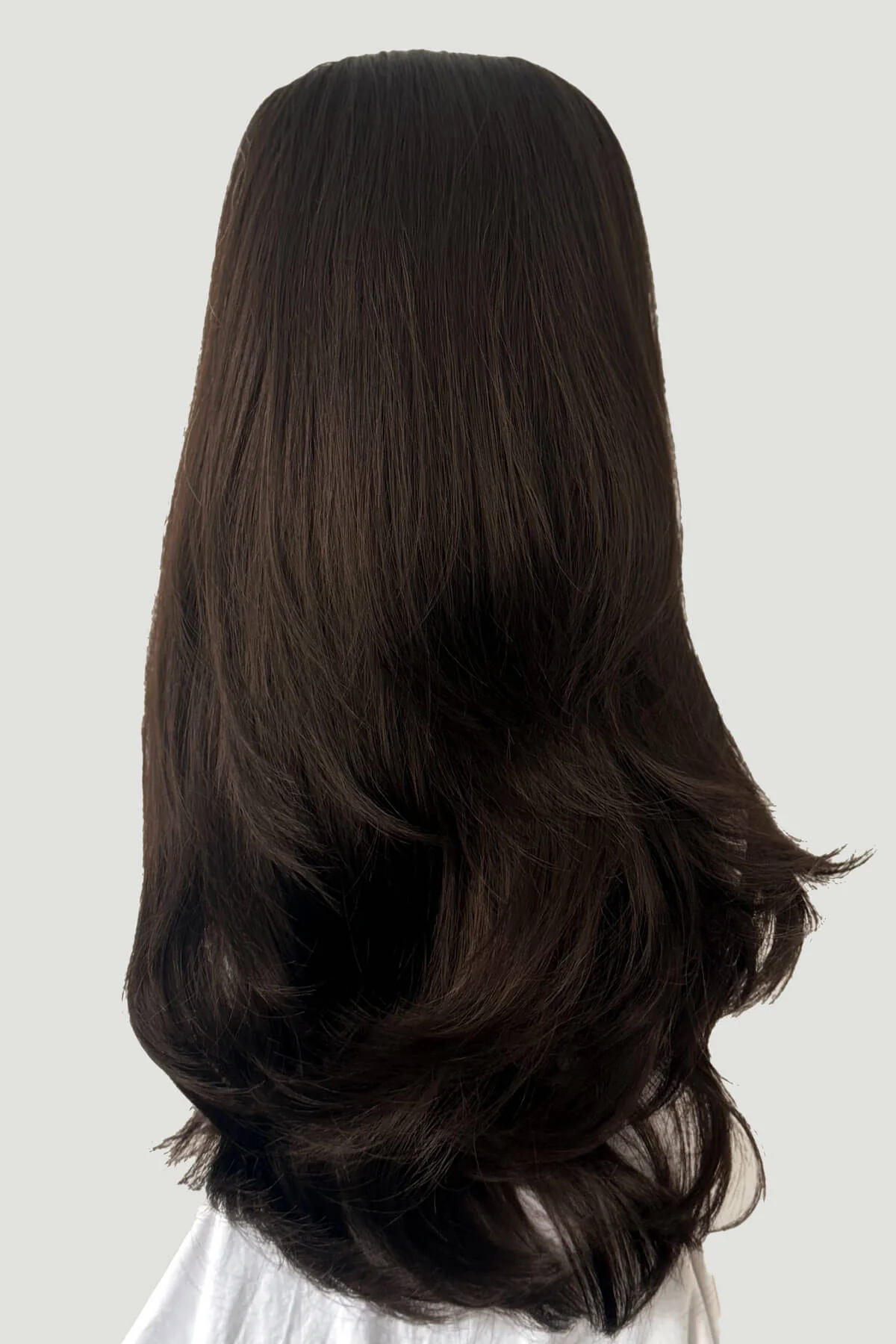 High crown long straight and layered half wig: Juliette - Image 21