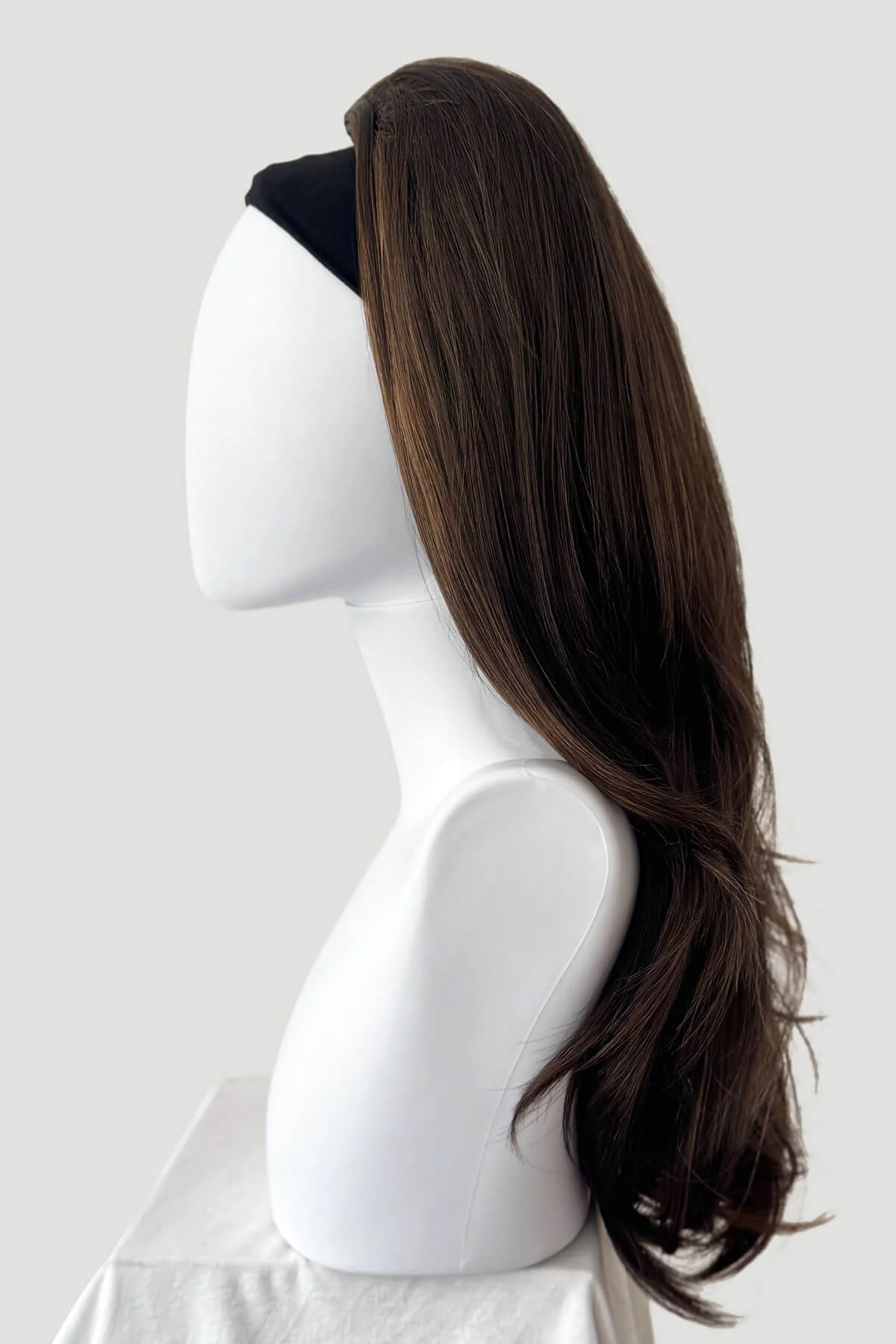 High crown long straight and layered half wig: Juliette - Image 56