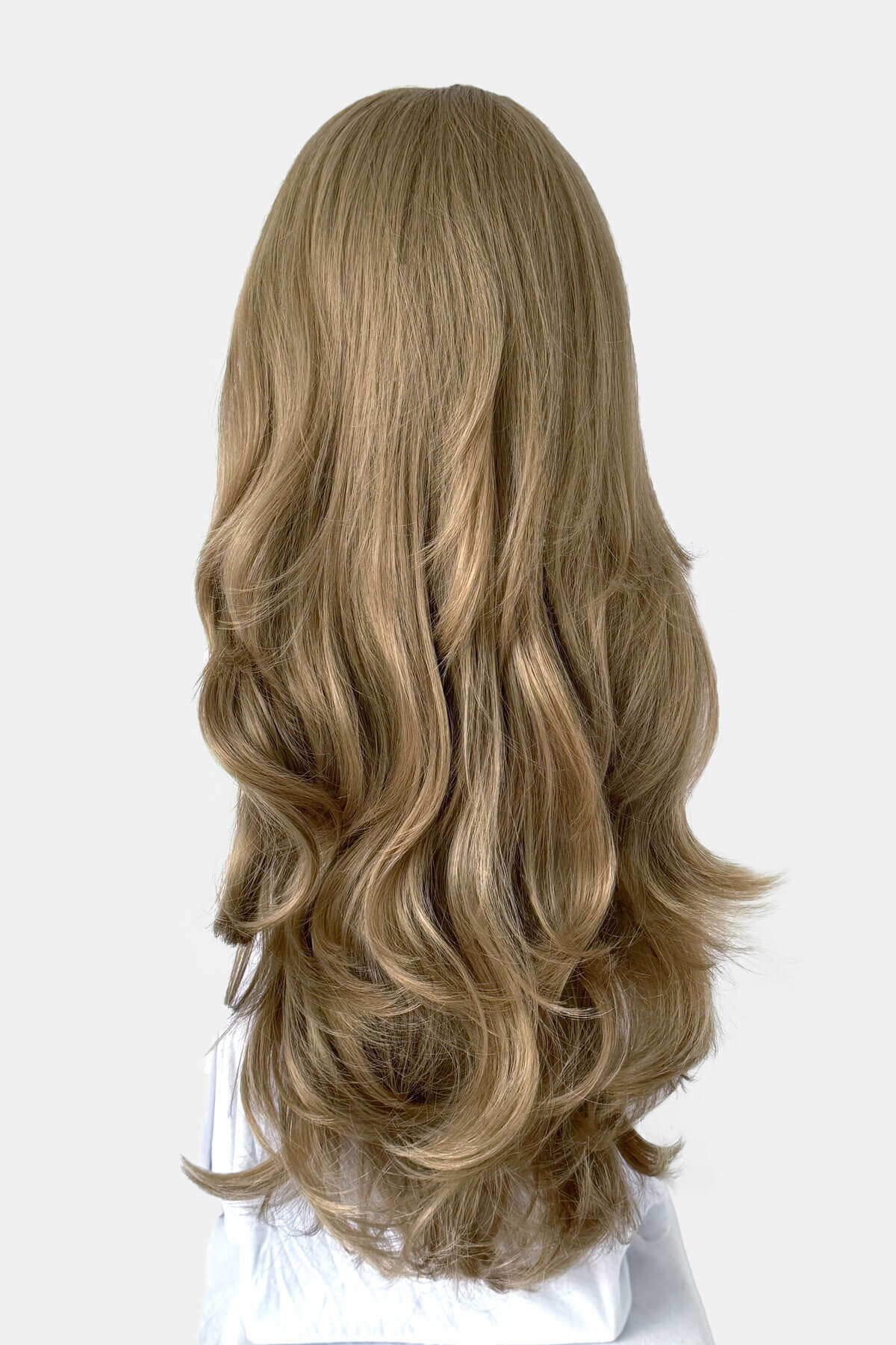Long blonde half wig hairpiece (3/4 wig) loose curls: Frankii - Image 15