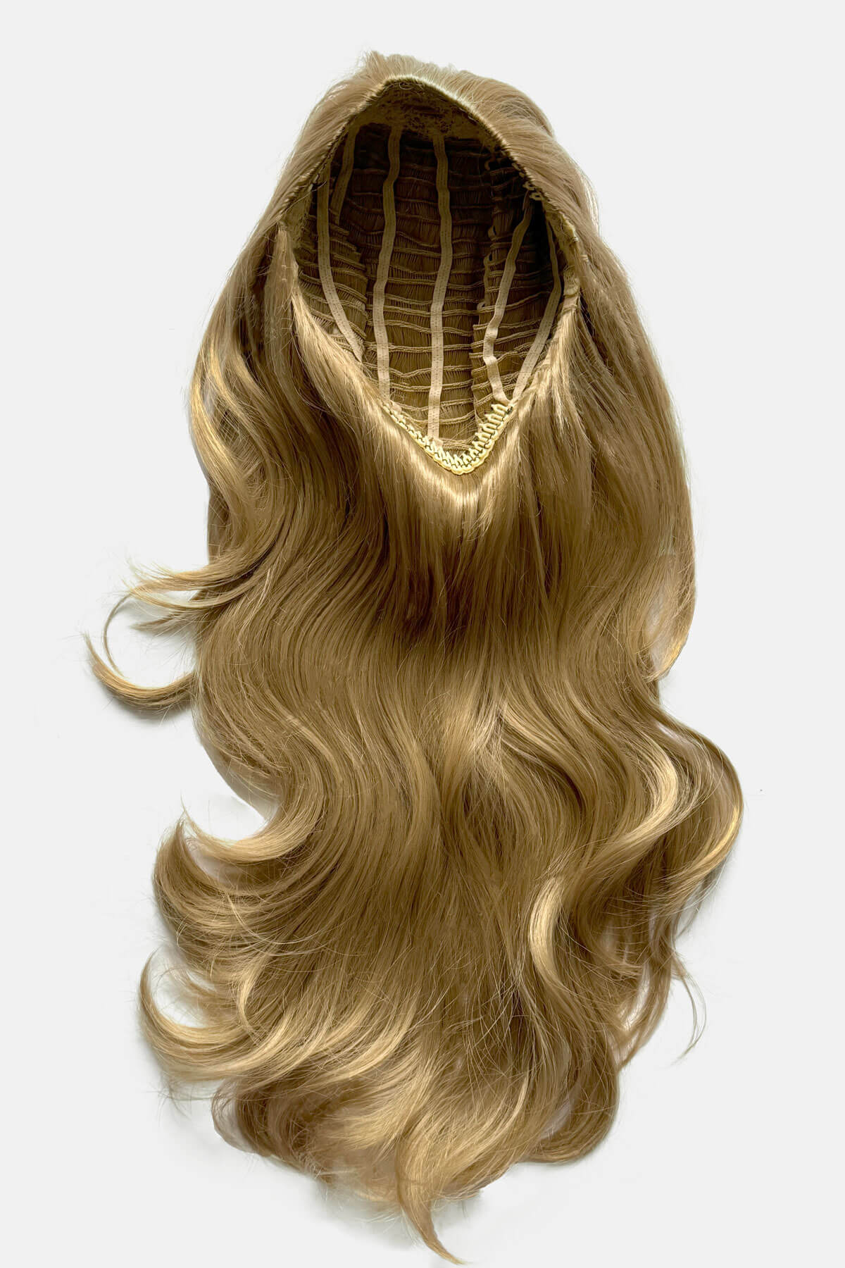 Long blonde half wig hairpiece (3/4 wig) loose curls: Frankii - Image 16