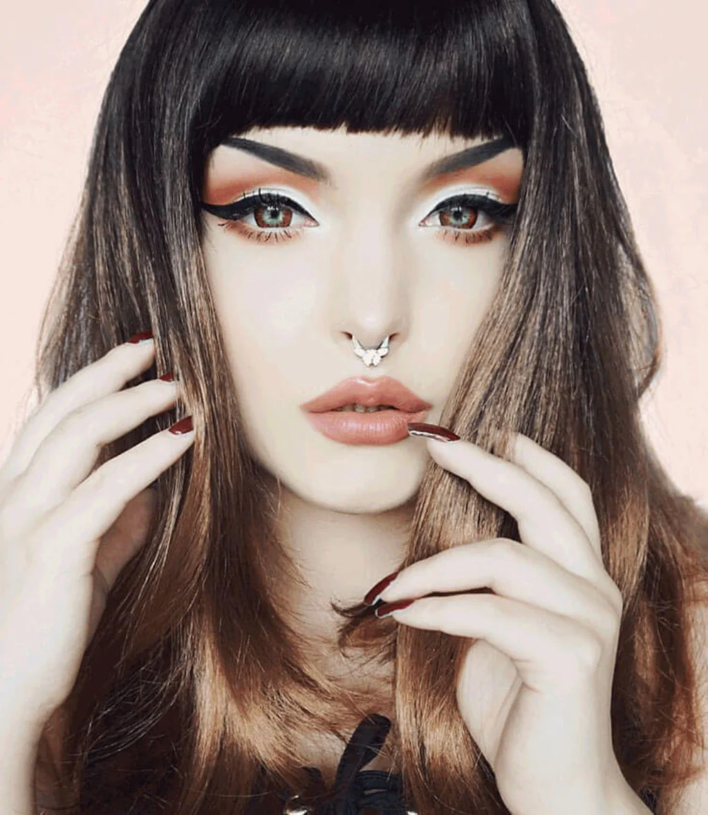 Long bob wig, dark brown blending to light brown: Harper - Image 5