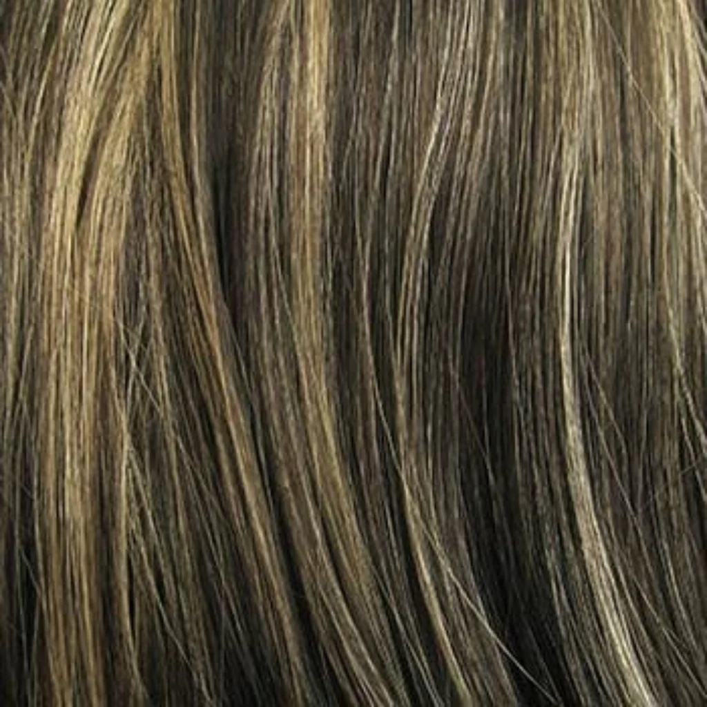 Chestnut brown bob wig with blonde highlights: Lorna - Image 4