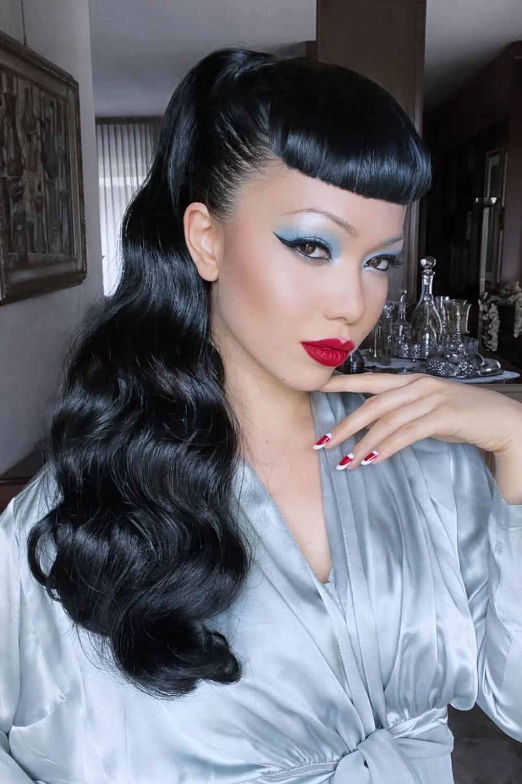Long ponytail with vintage waves: Kitrysha - Image 28