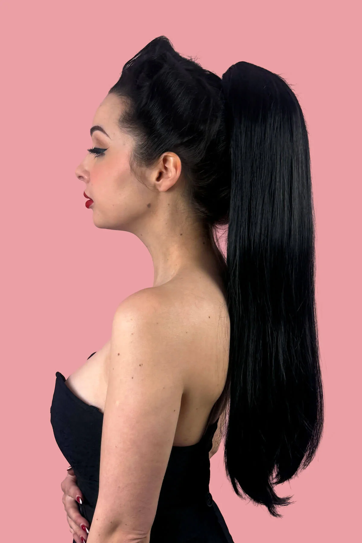 Straight ponytail hairpiece, long extension: Tara - Image 3