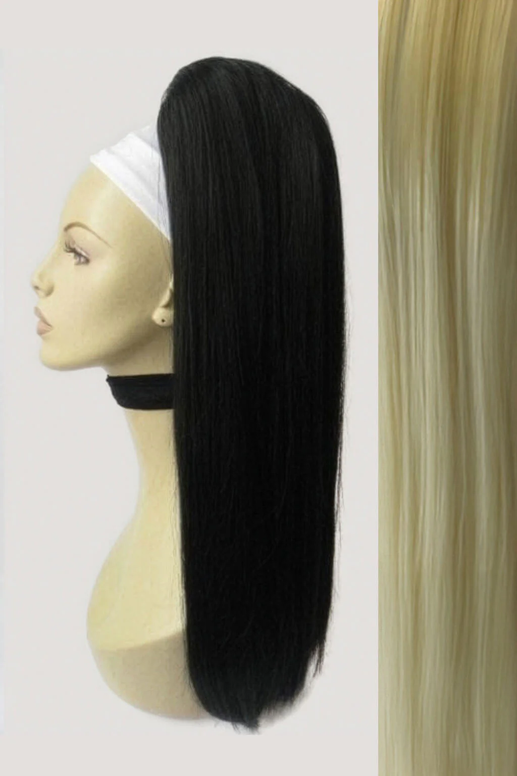 Long straight ponytail with coloured streak: Ayla - Image 8
