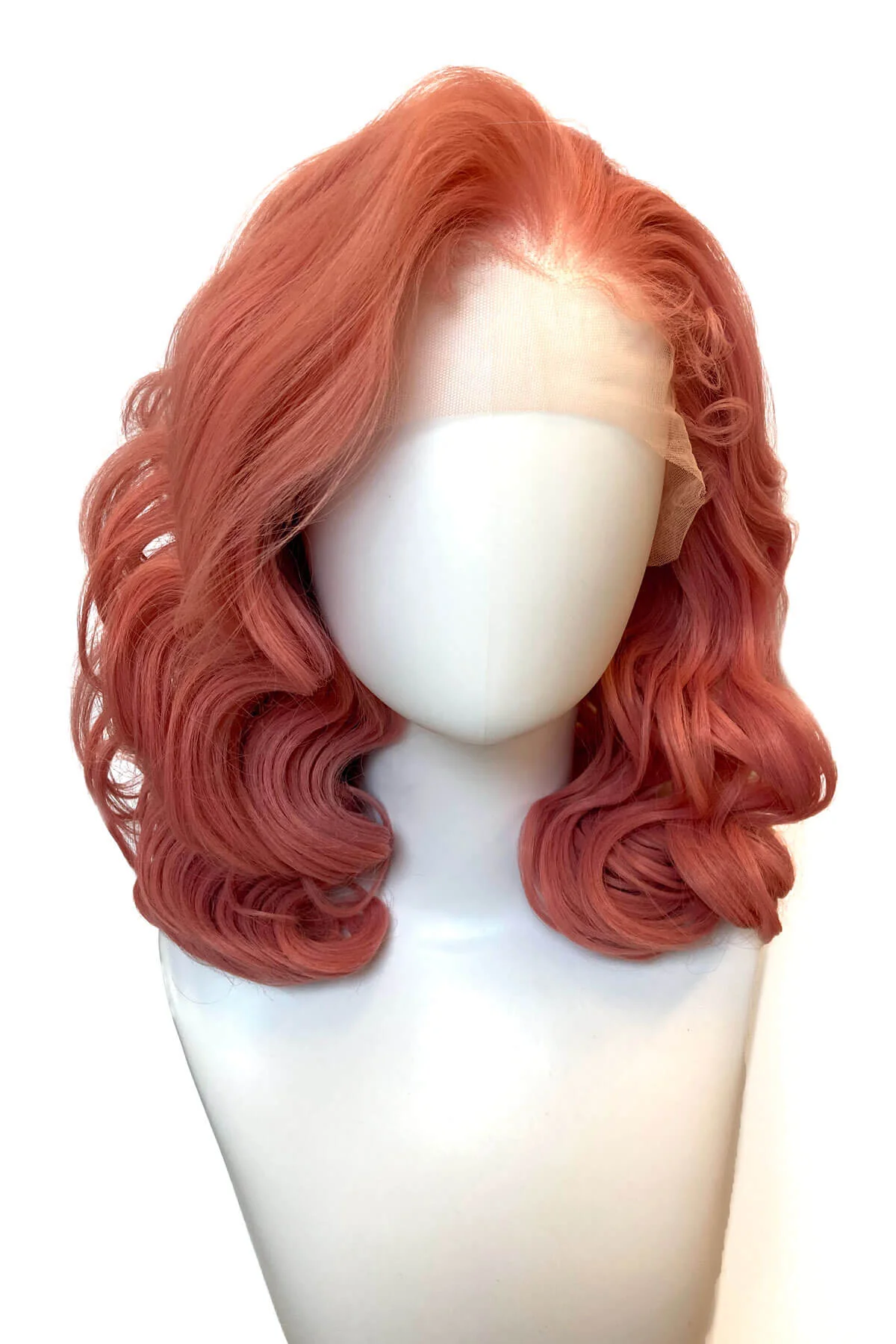 Pink pinup wig, lace front, vintage style waves: Catalina - Image 4