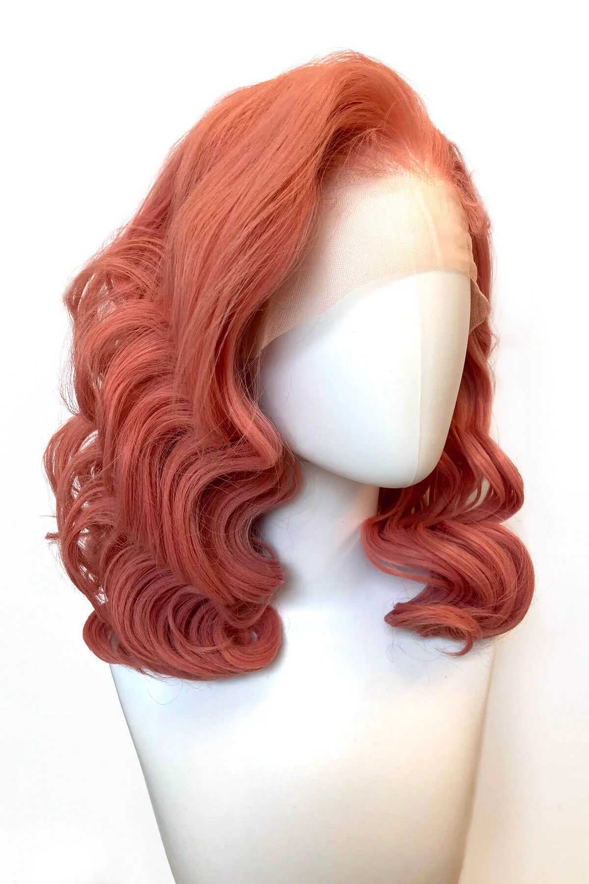 Pink pinup wig, lace front, vintage style waves: Catalina - Image 5