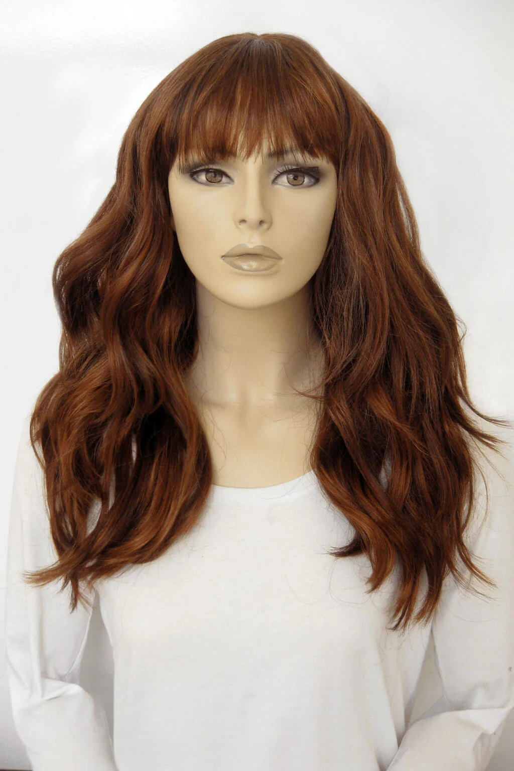 Red auburn & blonde wig with long cascading waves: Floriana - Image 9