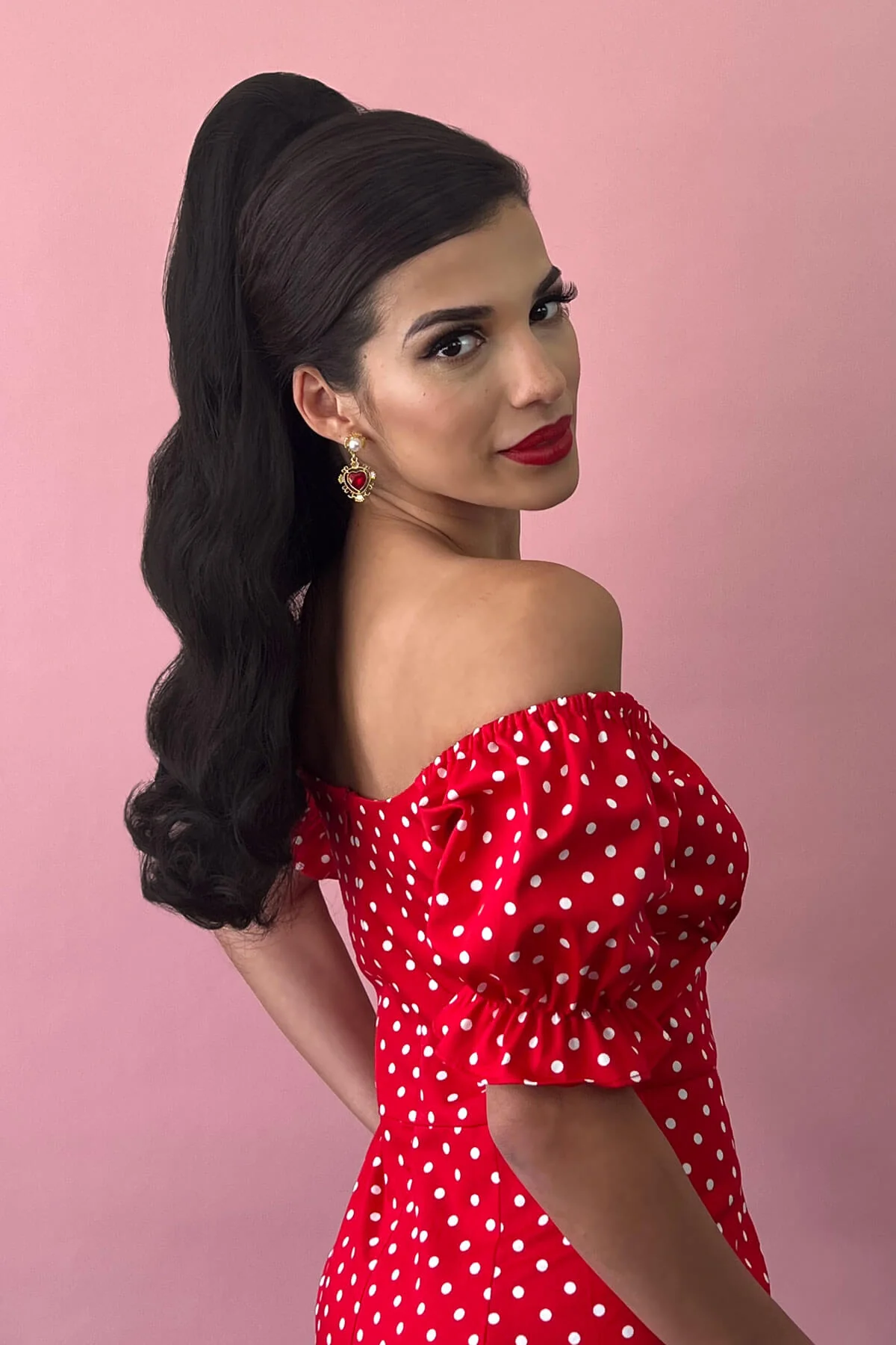 Retro style ponytail hairpiece, long with vintage waves: Arabella - Image 12