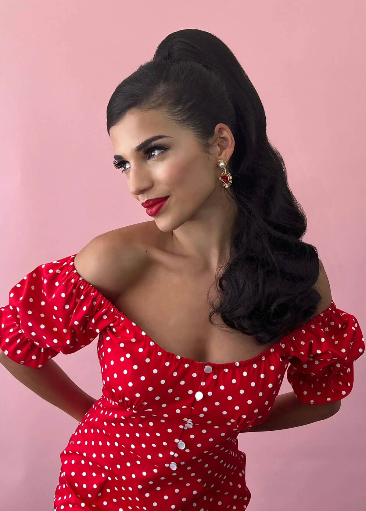 Retro style ponytail hairpiece, long with vintage waves: Arabella - Image 13