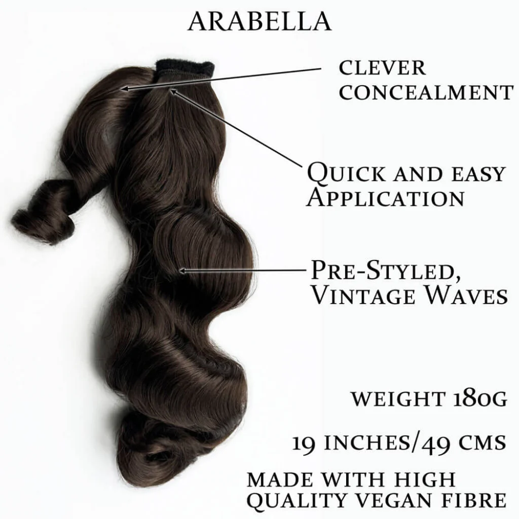 Retro style ponytail hairpiece, long with vintage waves: Arabella - Image 15