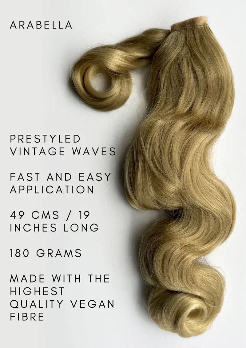 Retro style ponytail hairpiece, long with vintage waves: Arabella - Image 19