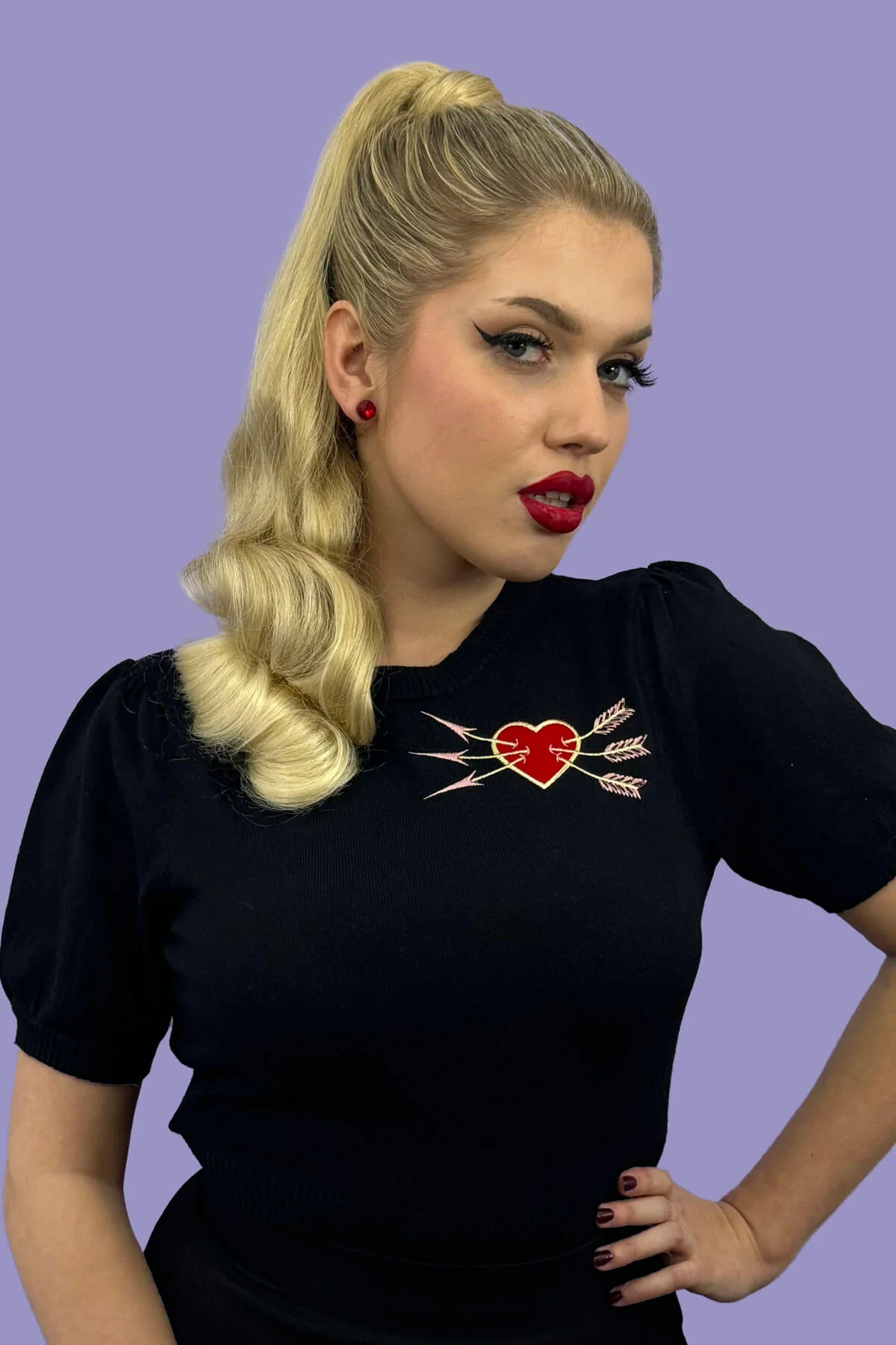 Retro style ponytail hairpiece, long with vintage waves: Arabella - Image 31