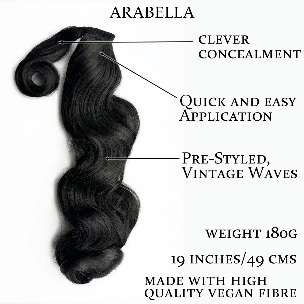 Retro style ponytail hairpiece, long with vintage waves: Arabella - Image 4