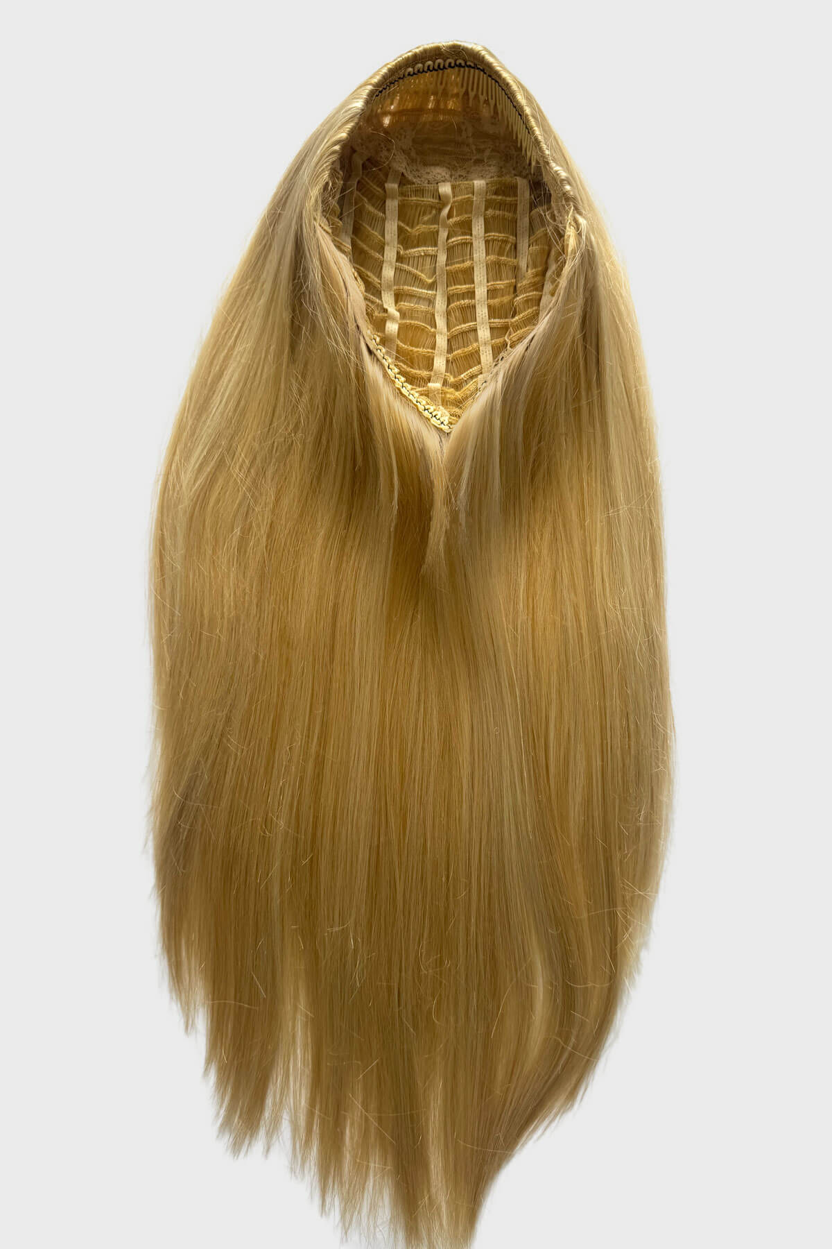 Straight blonde half wig hairpiece (3/4 wig): Tabitha - Image 10