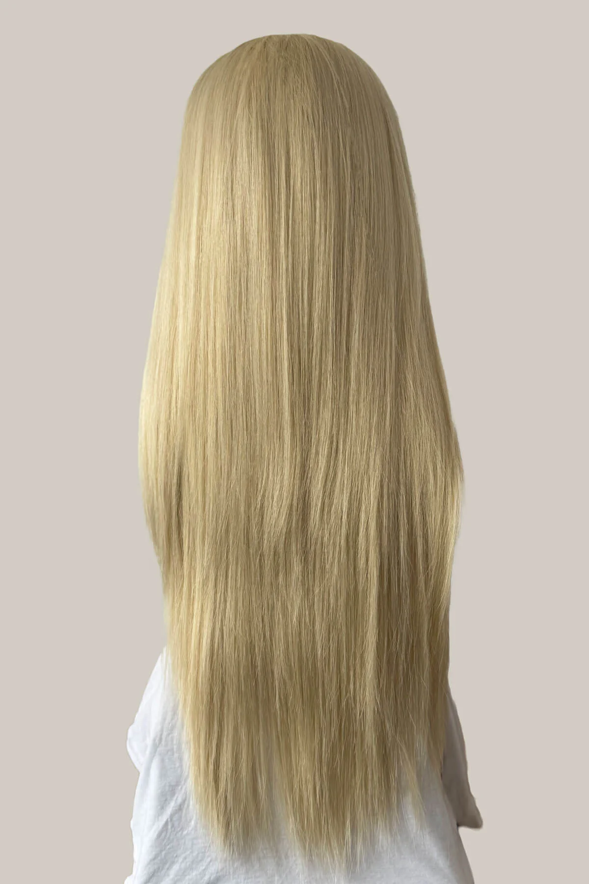 Straight blonde half wig hairpiece (3/4 wig): Tabitha - Image 4