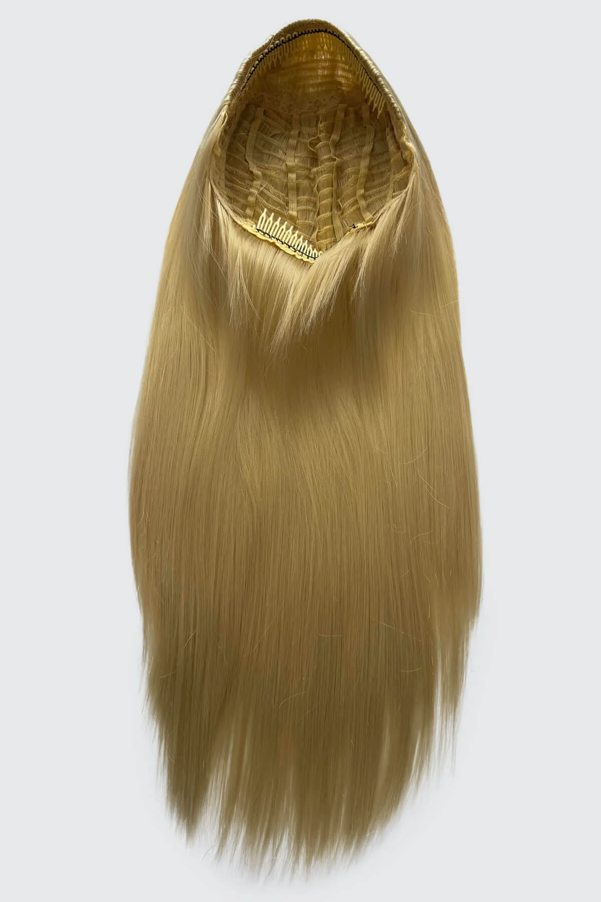 Straight blonde half wig hairpiece (3/4 wig): Tabitha - Image 5