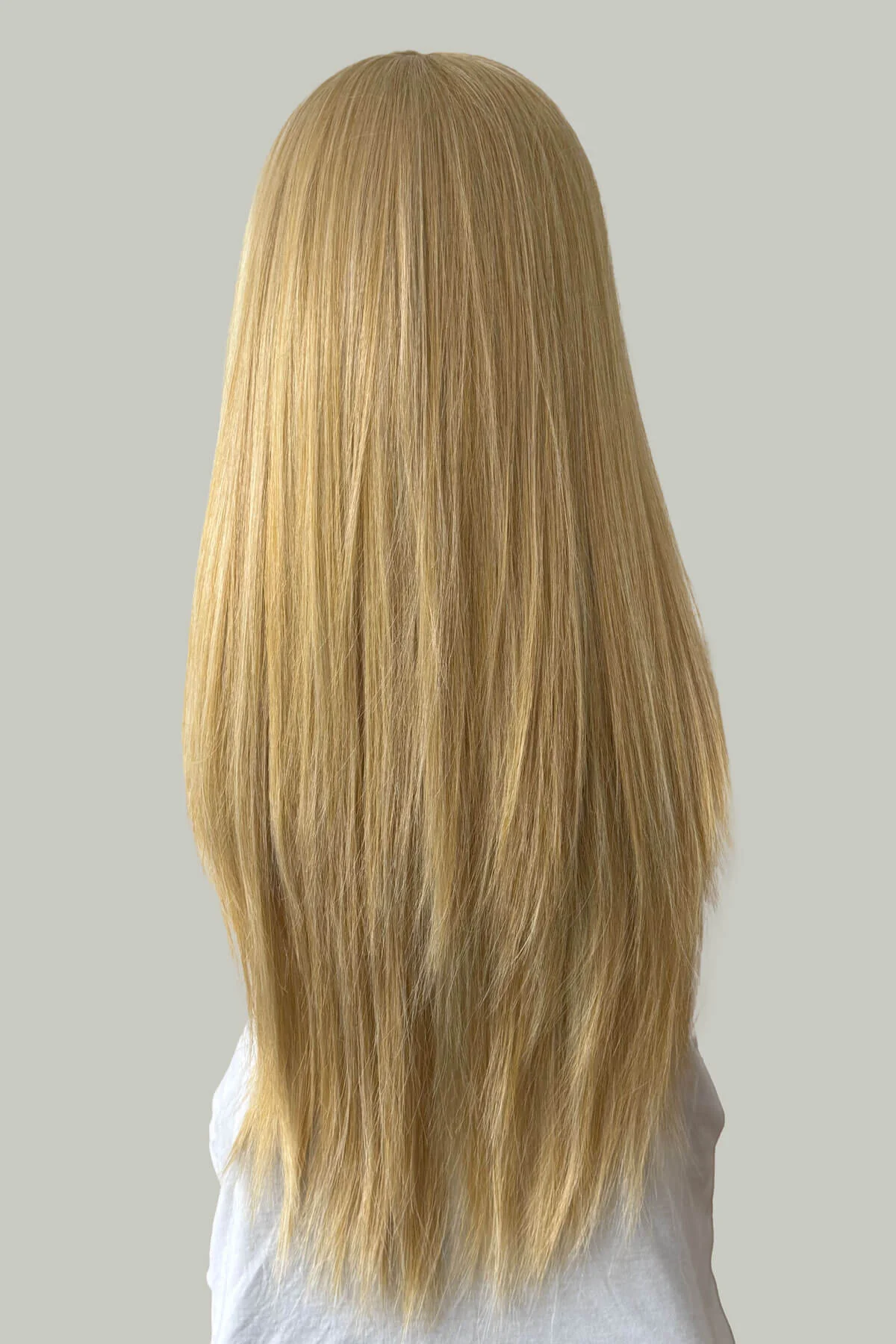 Straight blonde half wig hairpiece (3/4 wig): Tabitha - Image 9