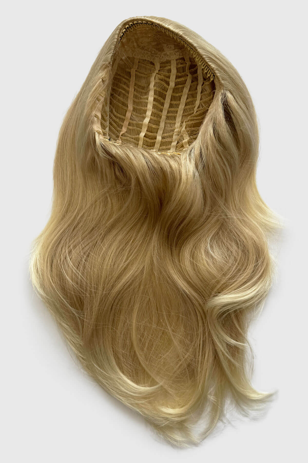 Straight blonde half wig hairpiece (3/4 wig), layered: Autumn - Image 32