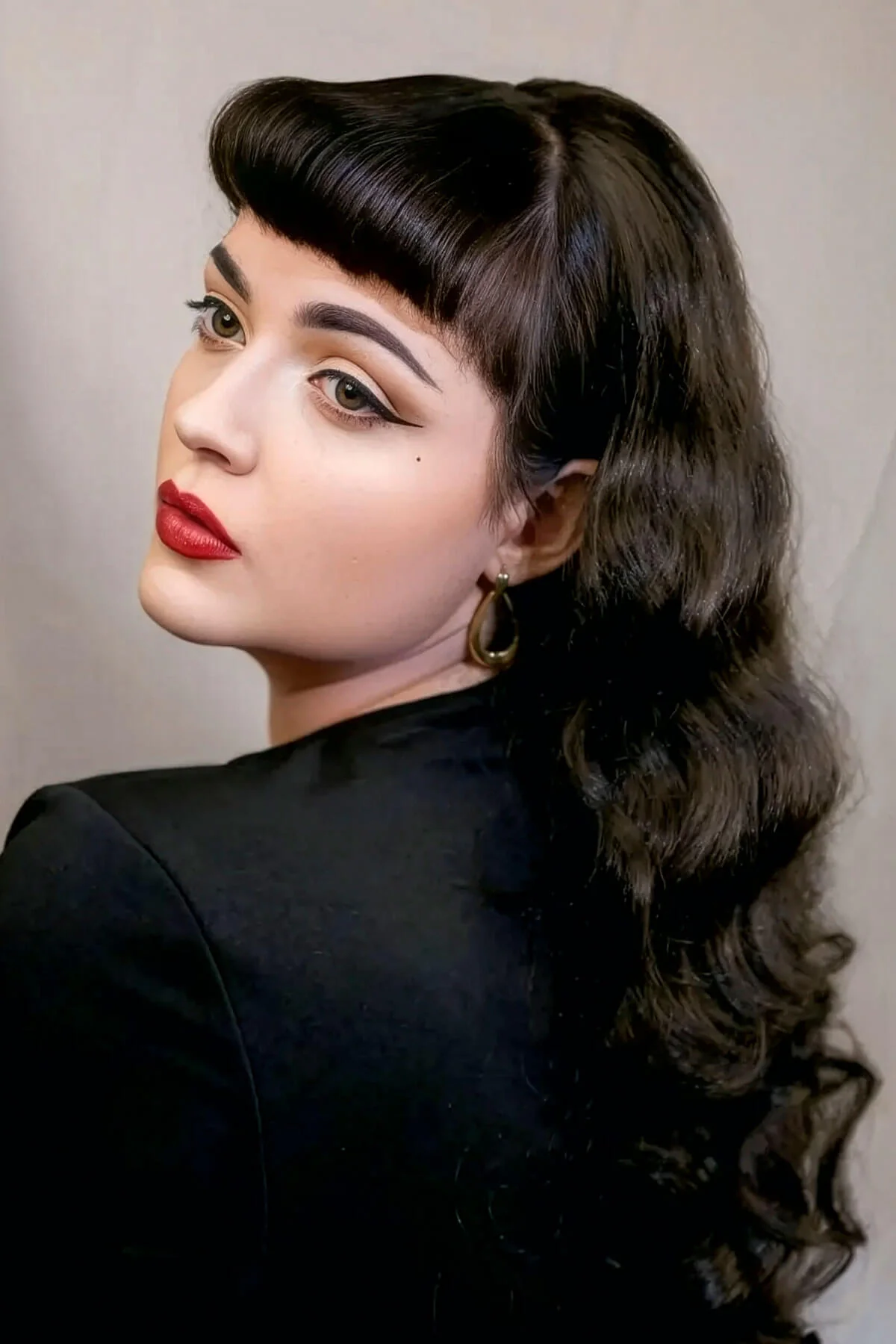 Ultra long half wig with hollywood waves: Mousumi - Image 17