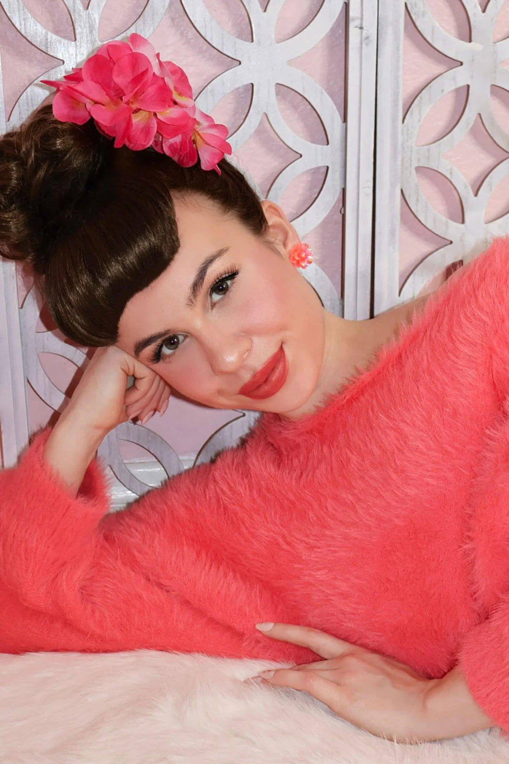 Victory roll fringe/bangs hairpiece, vintage style: Rosa - Image 26