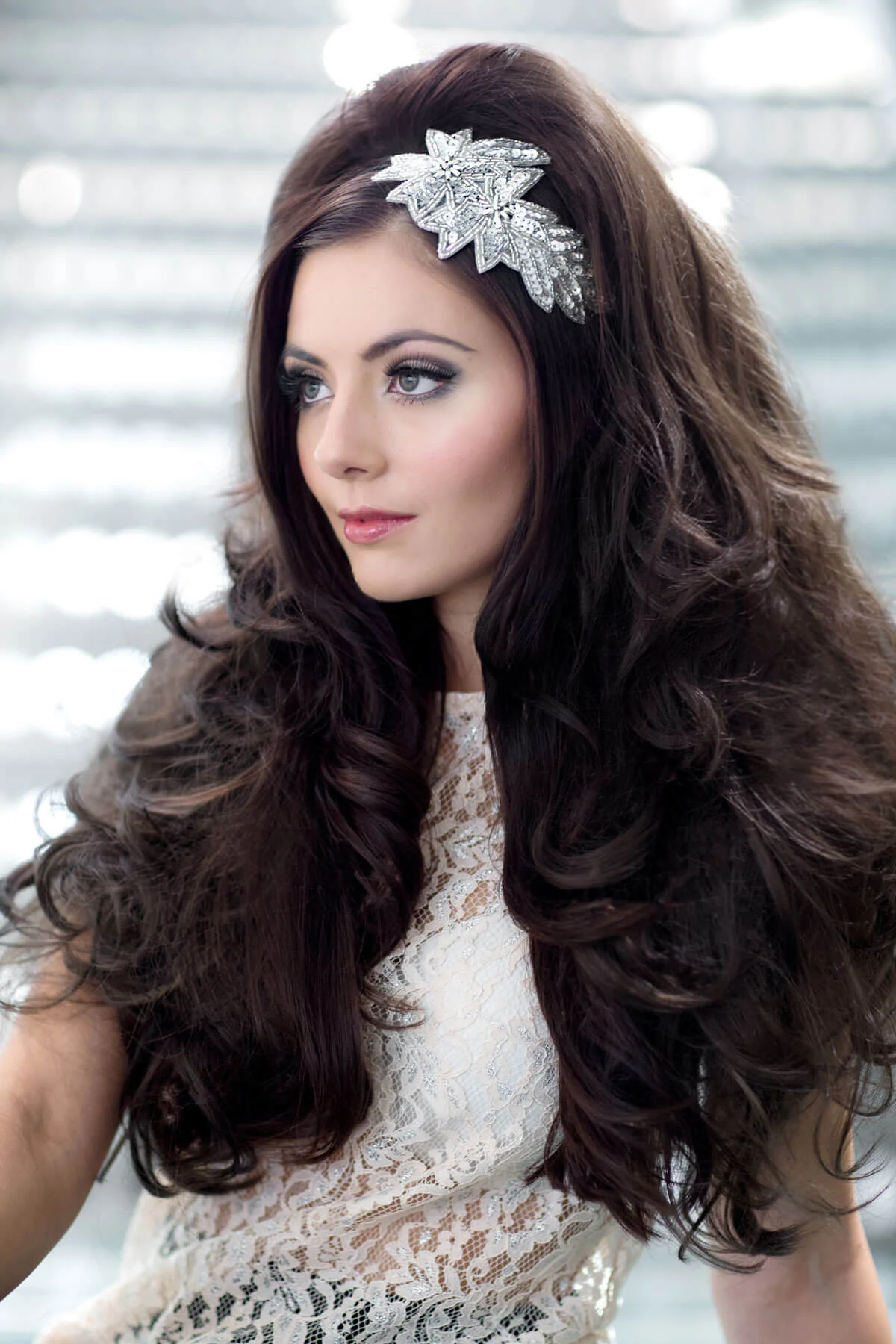 Volume boosting half wig hairpiece, long, wavy, heat styleable: Gisele - Image 3