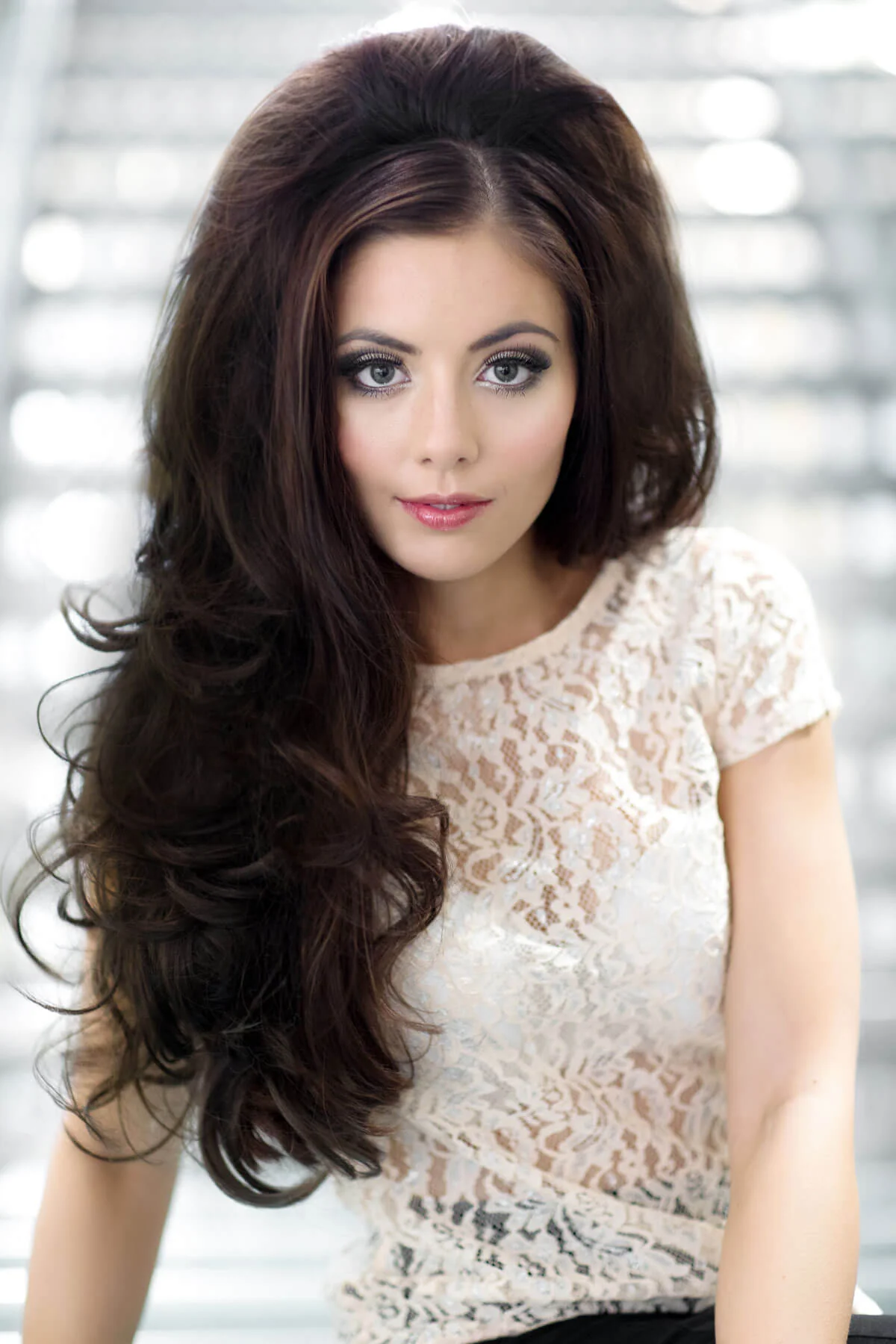 Volume boosting half wig hairpiece, long, wavy, heat styleable: Gisele - Image 4